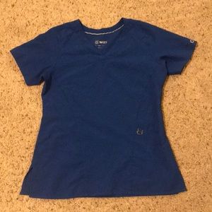 Wonderwink royal blue scrub top size xs